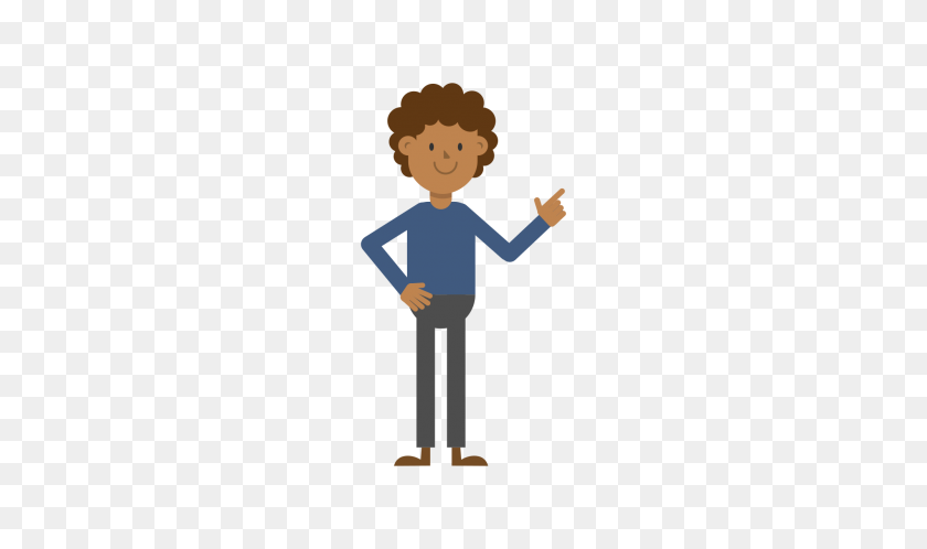 2000x1125 Black Man Pointing To The Right Cartoon Vector - People Pointing PNG