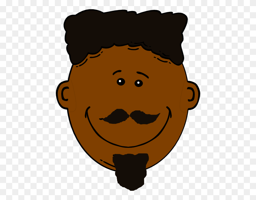 474x596 Black Man With Face Hair Clip Art - Black Man Clipart