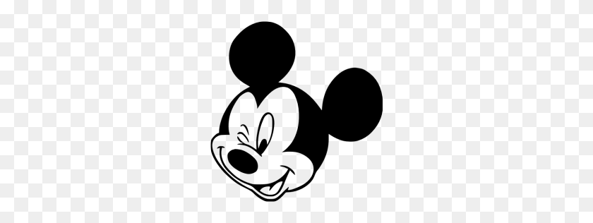 256x256 Icono De Mickey Mouse Negro - Icono De Ratón Png