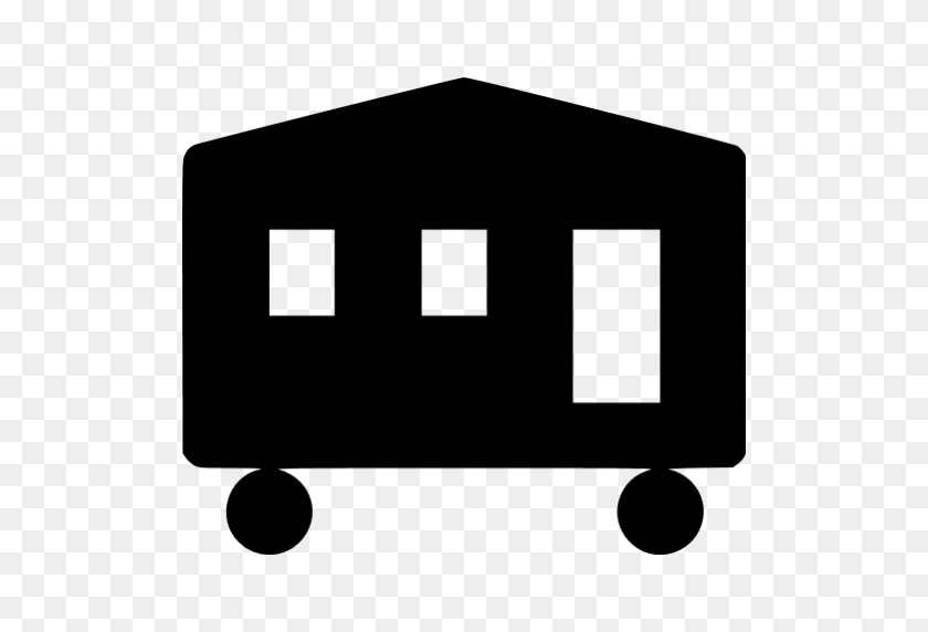 512x512 Black Mobile Home Icon - Mobile Home Clip Art