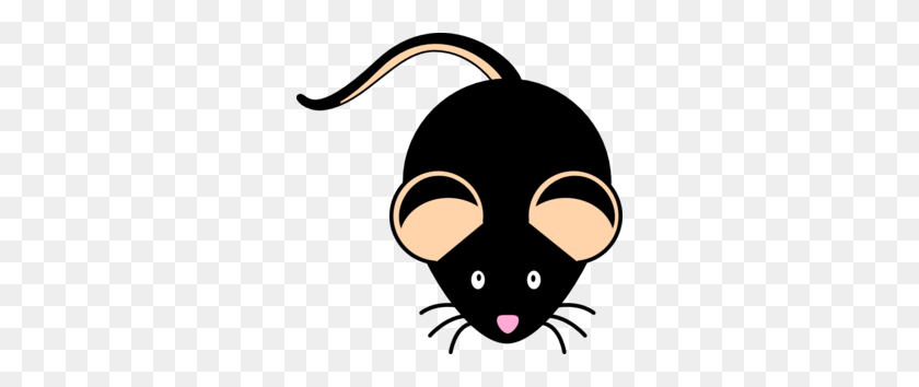 298x294 Black Mouse Clip Art - Cartoon Mouse Clipart