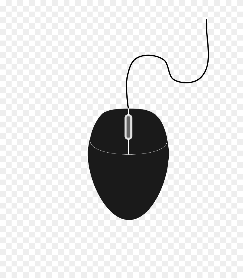 637x900 Black Mouse Vector File, Vector Clip Art - Footprint Clipart Black And White