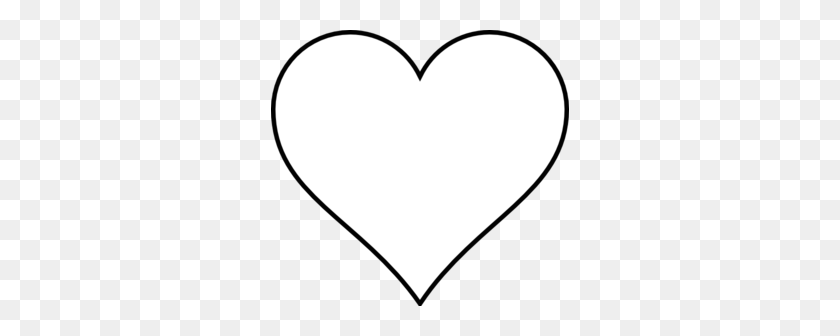 298x276 Черный Контур Сердца Картинки - Открытое Сердце Клипарт