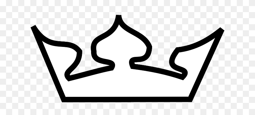 640x320 Black, Outline, King, White, Cartoon, Crown, Royal Clipart Idea - Crown Royal Clipart