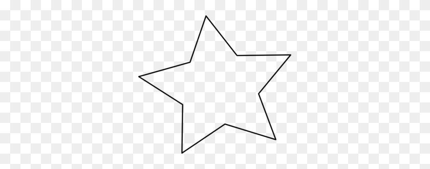 299x270 Black Outline Star Clip Art - Line Of Stars Clipart