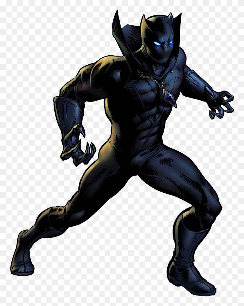2451x3115 Black Panther Superhero Comic Book Marvel Comics Clip Art - Black Panther PNG