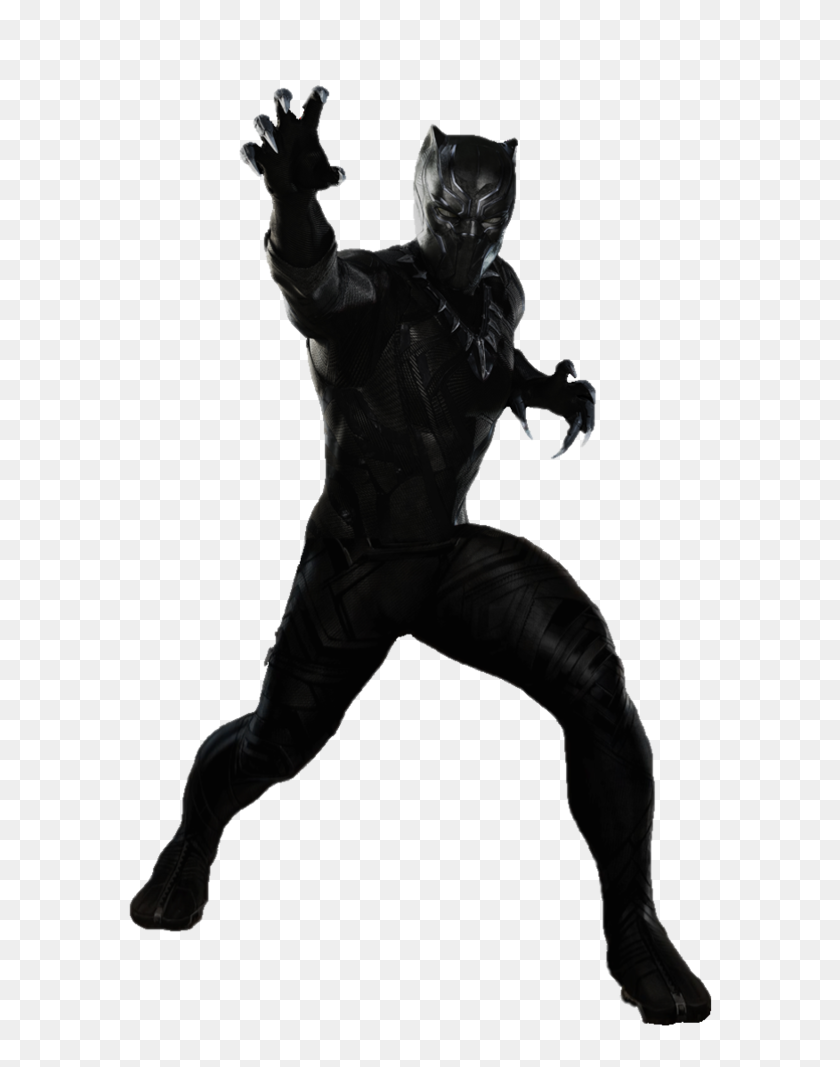 600x1007 Black Panther Superhero Movie Film Clip Art - Black Panther Clipart