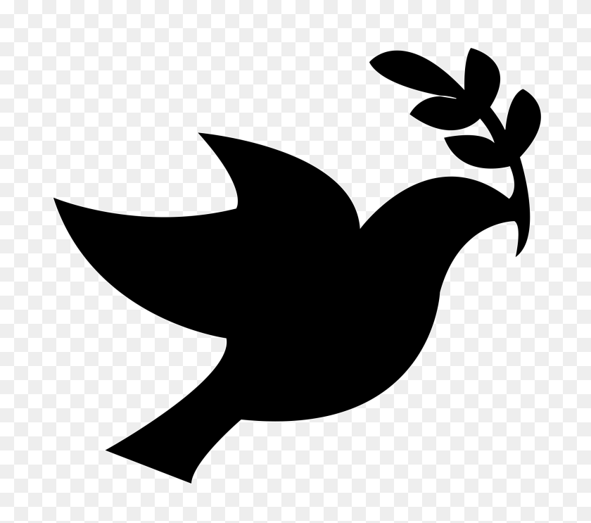 2000x1752 Black Peace Dove - Dove Logo PNG