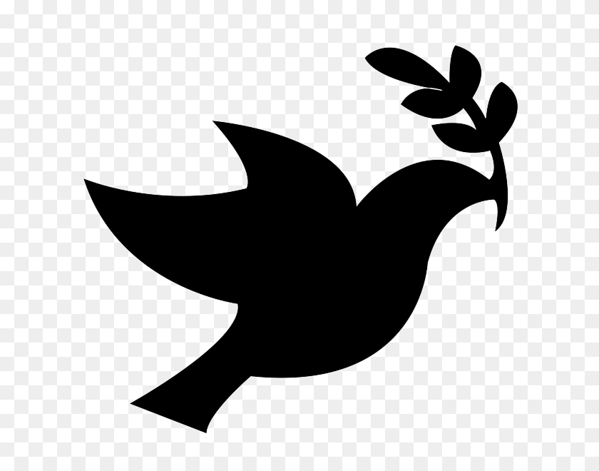685x600 Black Peace Dove Diy Peace Dove - Manger Clipart Black And White