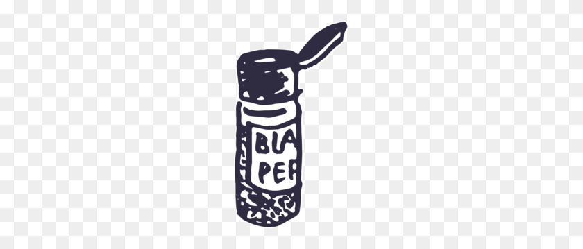 165x299 Black Pepper Shaker Clip Art - Peas Clipart Black And White