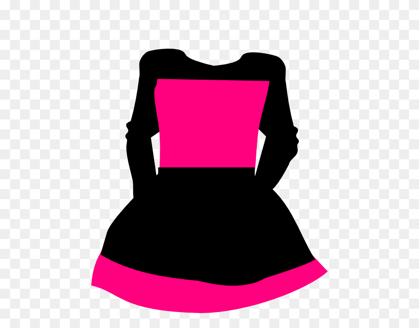 474x599 Black Pink Dress Clip Art - Pink Dress Clipart
