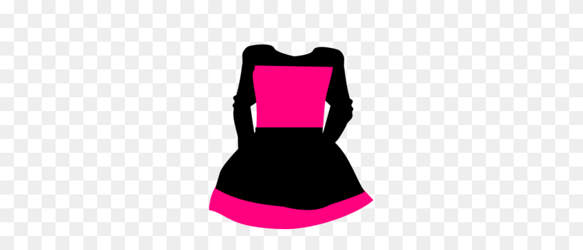 237x300 Black Pink Dress Clip Art - Twirl Clipart
