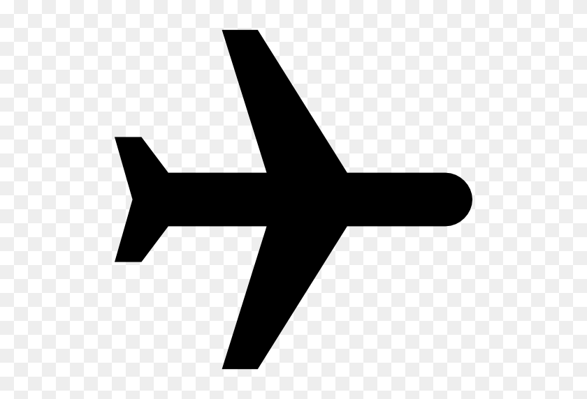 512x512 Black Plane - Plane Icon PNG