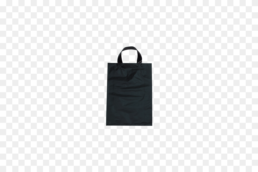 500x500 Black Plastic Bag With Soft Handle - Plastic Bag PNG