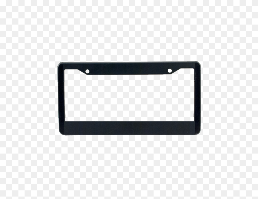 500x588 Black Plastic License Plate Frame - Metal Plate PNG