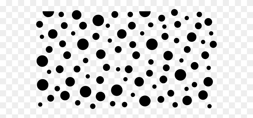 600x332 Black Polka Dots Clip Art - Black Dot PNG