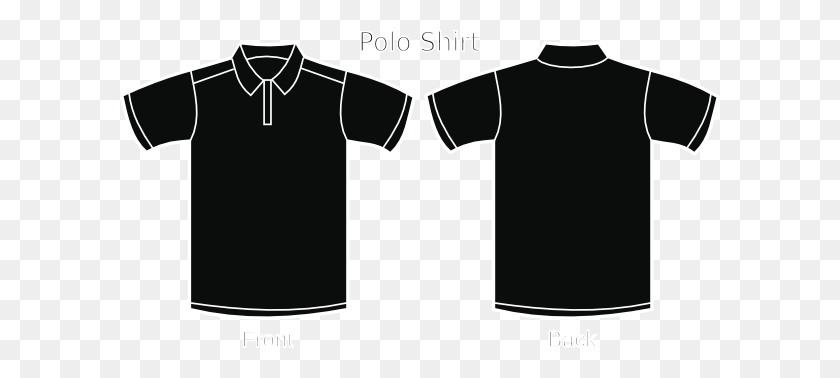 600x318 Black Polo Shirt Png, Clip Art For Web - Shirt Black And White Clipart