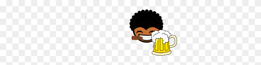 300x149 Black Power Man Beer And Cigar Clip Art - African American Man Clipart