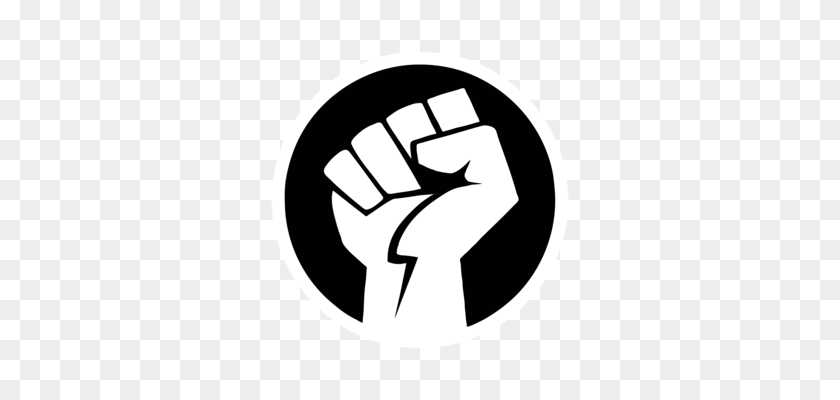 340x340 Black Power Raised Fist Logo Black Panther Party - Black Panther Logo PNG
