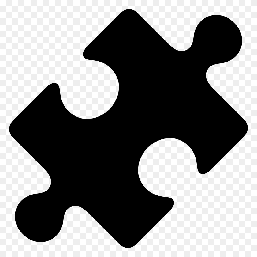 2000x2000 Black Puzzle Icon - Puzzle Piece PNG