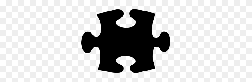 297x213 Black Puzzle Piece Clip Art - Puzzle Clipart
