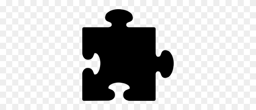300x300 Black Puzzle Piece Clip Art - Puzzle Piece Clipart