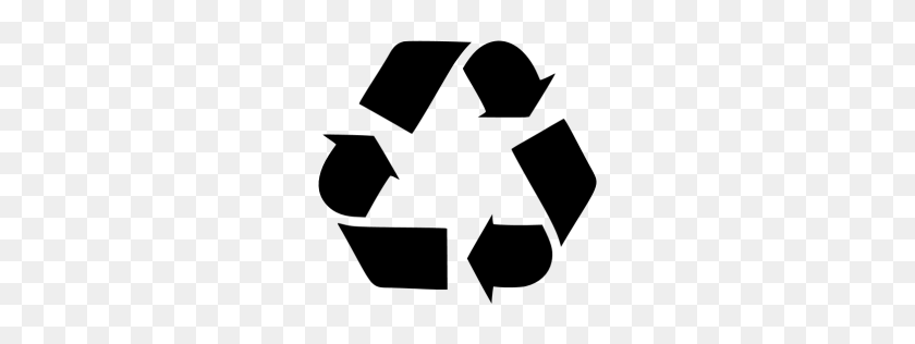 256x256 Black Recycle Icon - Recycle Icon PNG