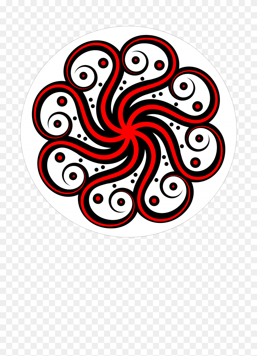2400x3394 Black Red Abstract Octopus Icons Png - Abstract PNG