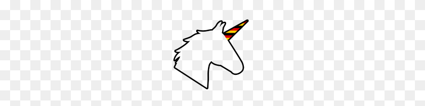 190x151 Black Red Gold - Gold Unicorn PNG