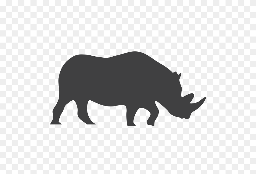 512x512 Black Rhino, Endangered, Rhino, Rhinoceros Icon - Rhino PNG
