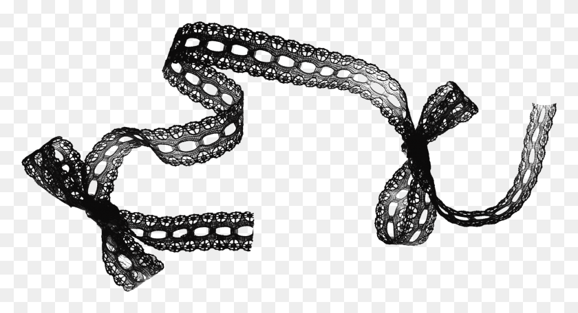 2506x1275 Black Ribbon Lace Clip Art - Black Lace PNG