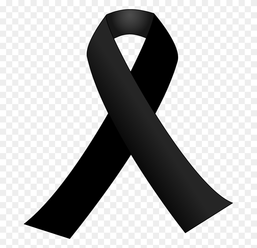 683x750 Black Ribbon Mourning Awareness Ribbon Grief - Puritan Clipart
