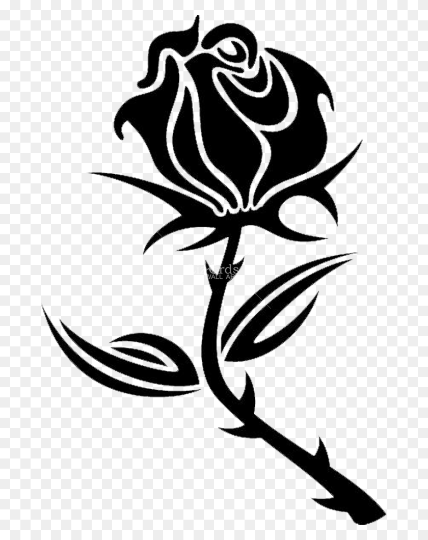 680x1000 Black Rose Drawing Clip Art - Black Rose Clip Art