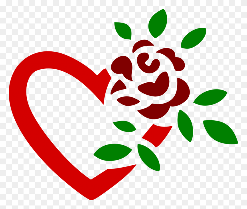 896x750 Black Rose Heart Love Computer Icons - Rose Clipart PNG