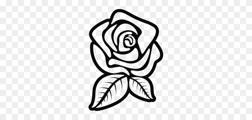 249x340 Black Rose White Download - Rose Border Clipart