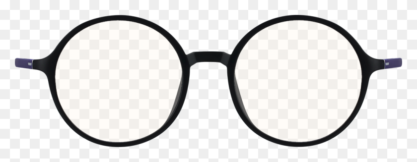1024x351 Черные Круглые Очки - Очки Гарри Поттера Png