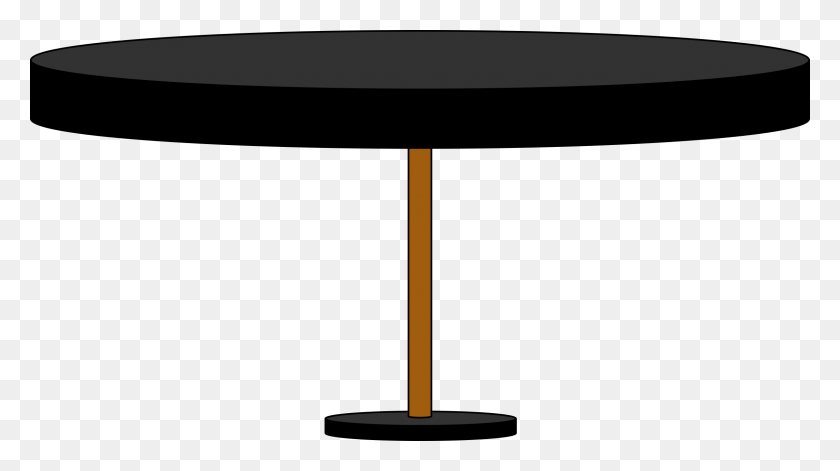 2400x1265 Black Round Table Icons Png - Round Table PNG