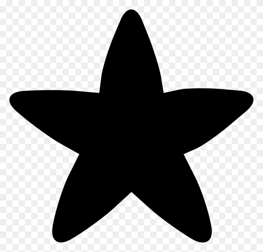 981x938 Черная Закругленная Звезда Png Скачать Бесплатно - Закругленная Звезда Png
