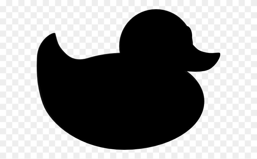 600x461 Black Rubber Duck Clip Art - Duck Clipart Black And White