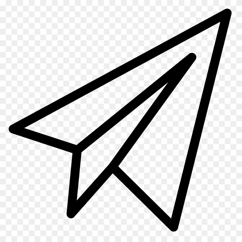 1600x1600 Black Shape Paper Plane Png Image - Plane Emoji PNG