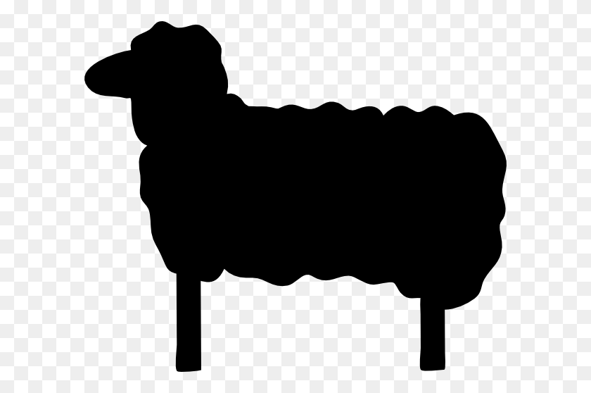 600x498 Черные Овцы Клипарты - Овцы Черно-Белый Клипарт