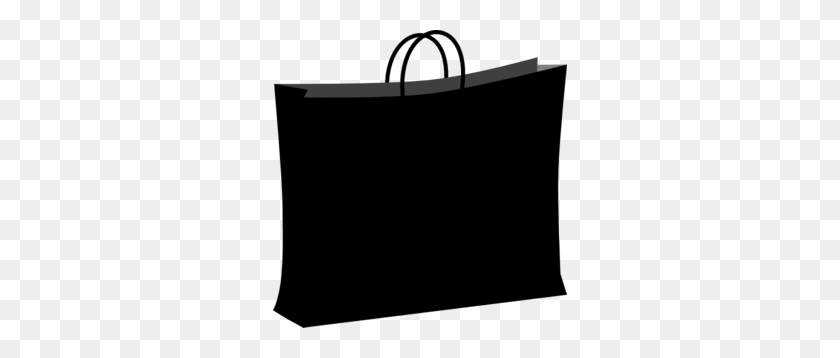 294x298 Bolsa De Compras Negra Clipart - Tote Bag Clipart