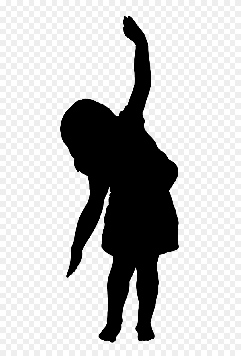 468x1181 Черный Силуэт Девушки Танцуют Творения На Холсте - Танец Силуэт Клипарт