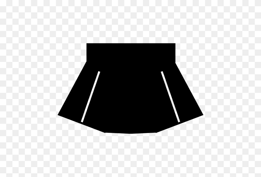 512x512 Black Skirt Silhouette Clothes - Skirt PNG