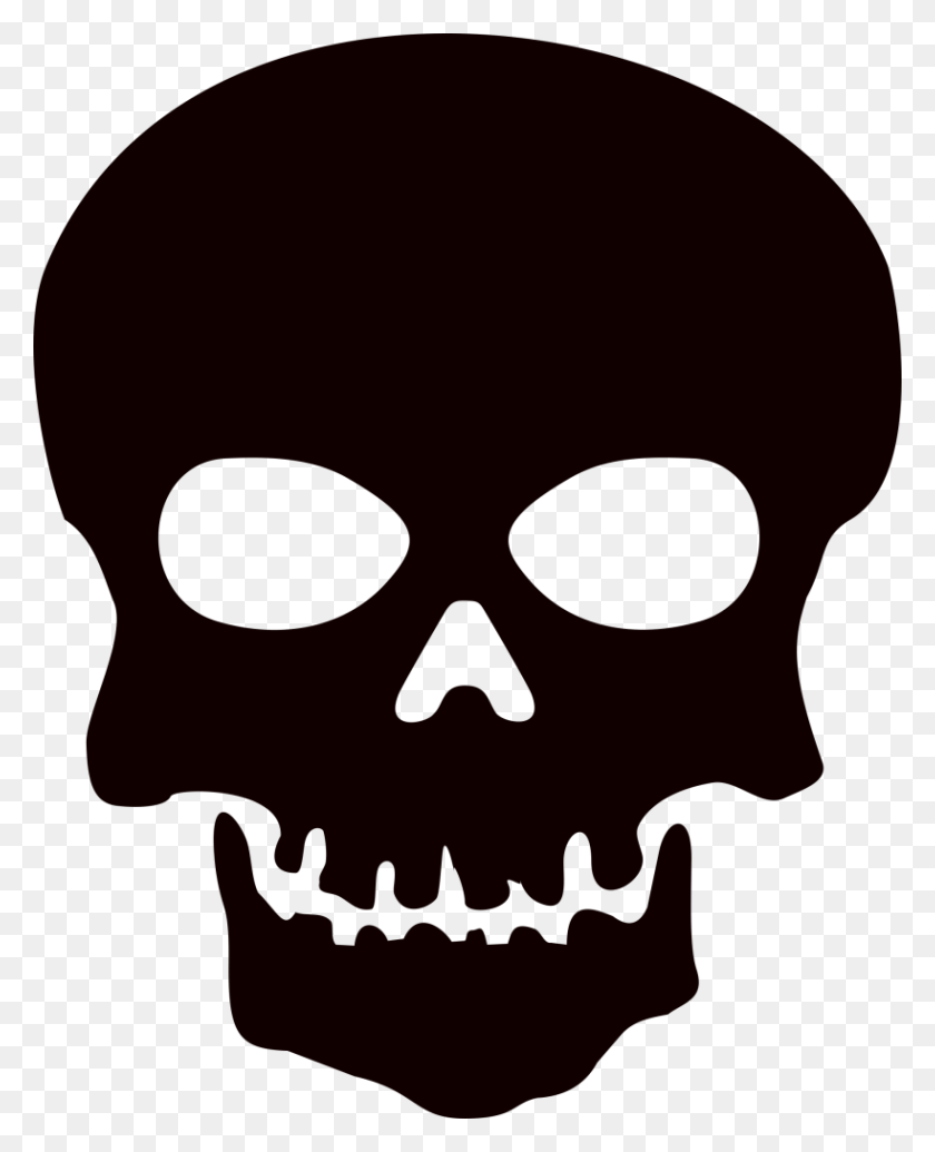 819x1024 Cráneo Negro Png Imagen Con Fondo Transparente Vector, Clipart - Imágenes Png Con Fondo Transparente