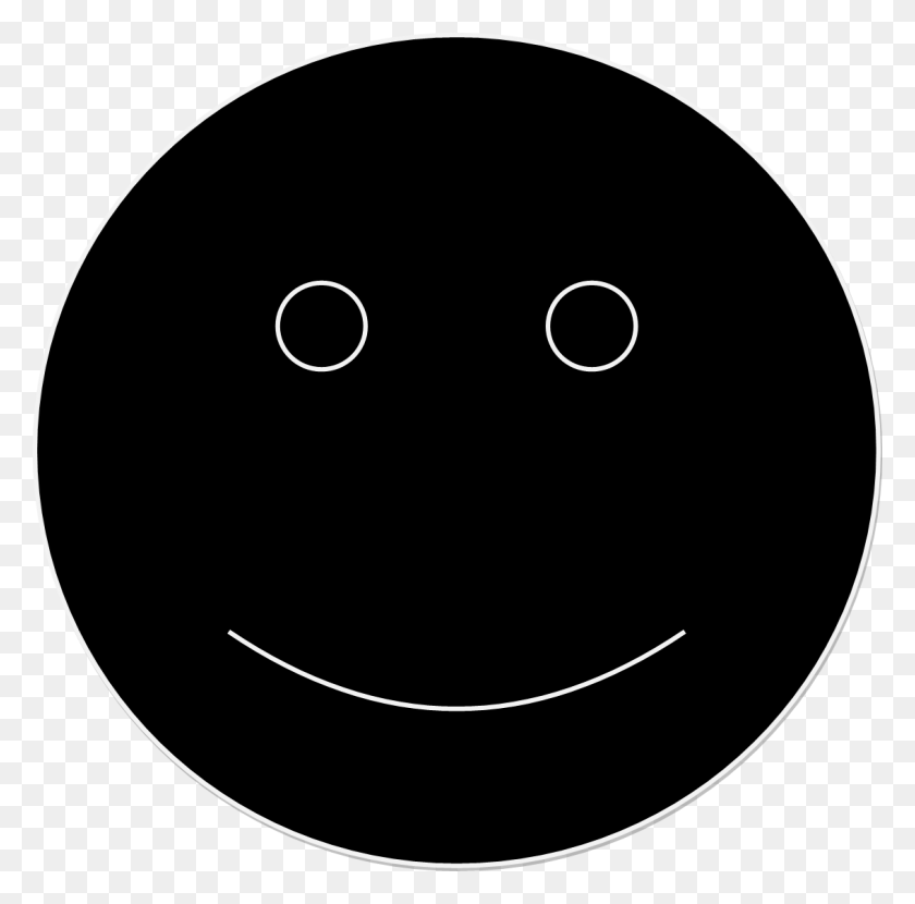 1133x1119 Black Smiley Face - Smiley Face PNG
