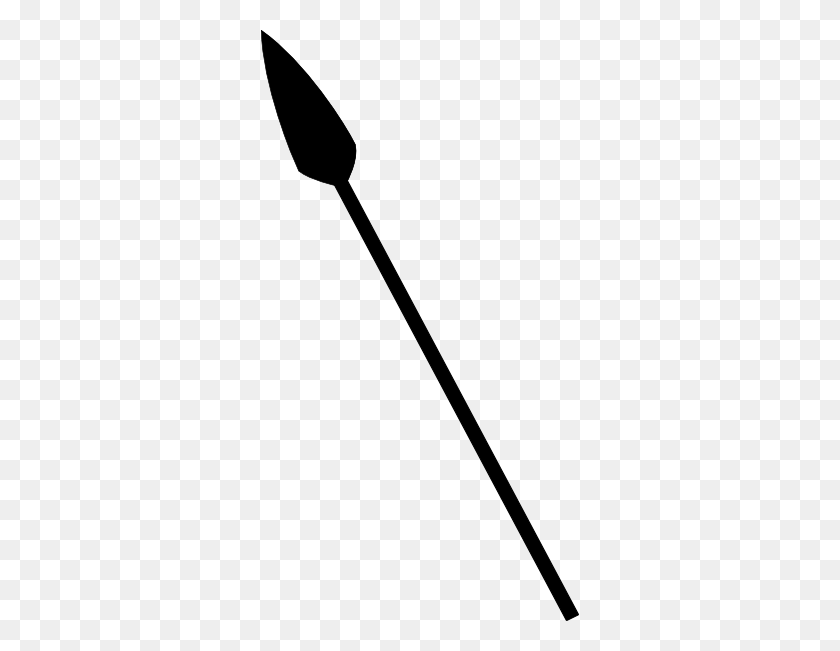 318x591 Black Spear Clip Art - Paddle Clipart