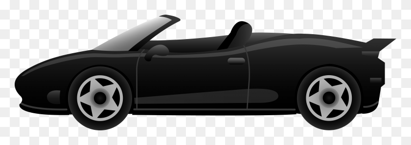 7863x2391 Черный Спортивный Автомобиль - Клипарт Barracuda