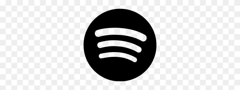 256x256 Черный Значок Spotify - Логотип Spotify Png