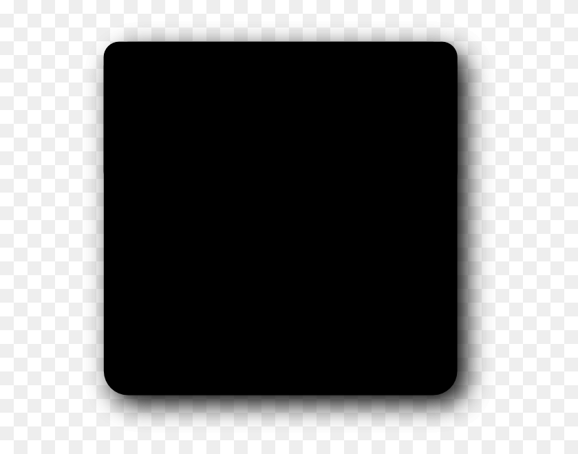 600x600 Black Square Rounded Corners Clip Arts Download - Black Square PNG